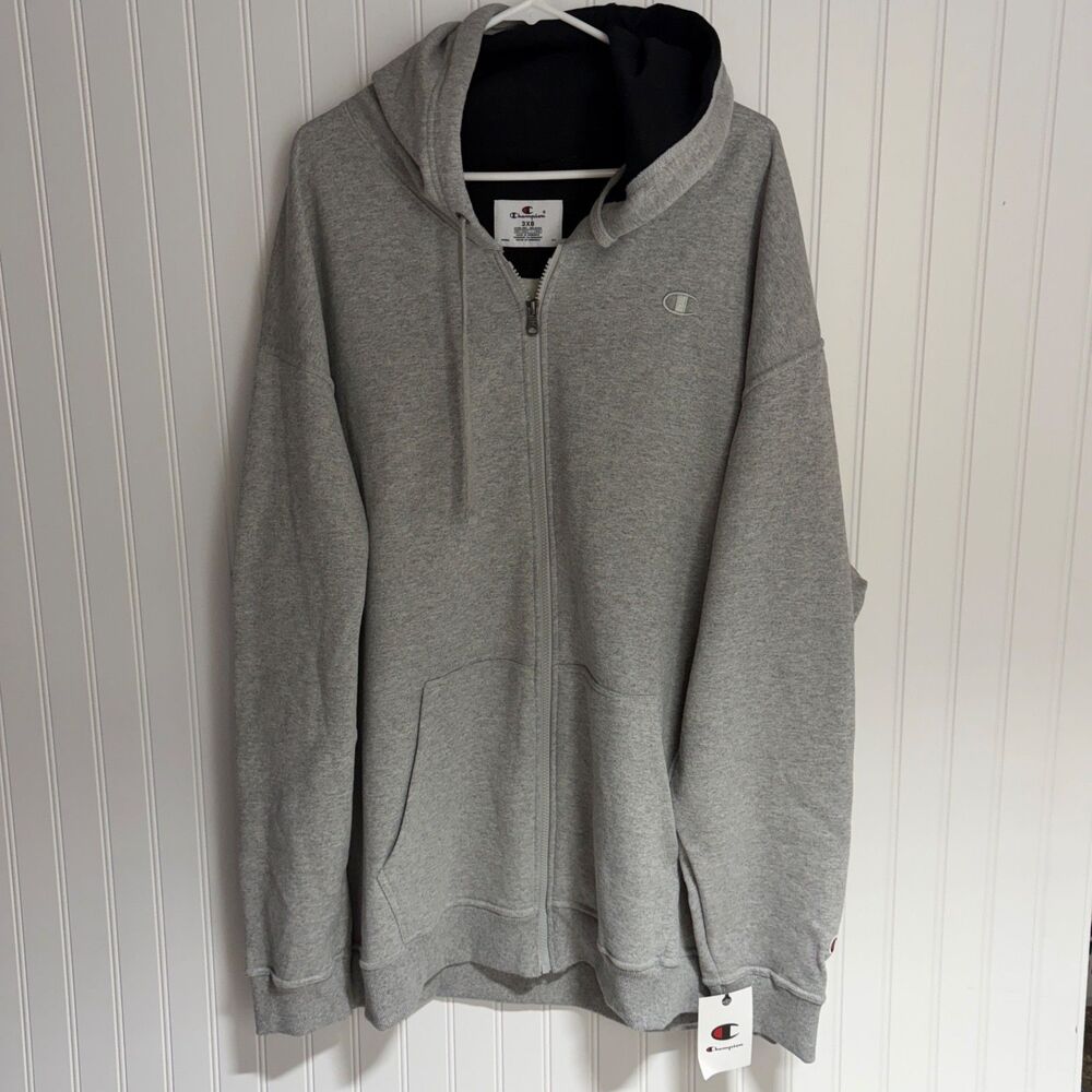 Champion Mens Big & Tall Size 3XB Adult Powerblend Full-Zip Hooded Sweatshirt